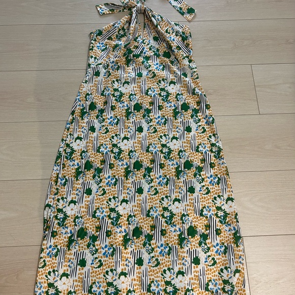 Zara Floral Halter Keyhole Dress , Size M - Picture 3 of 3